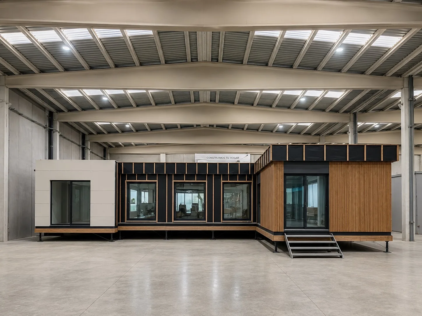 Módulo Homi terminado dentro del taller de Benaguacil